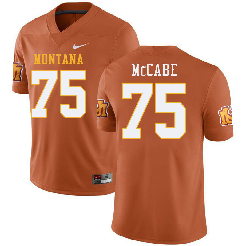 Montana Grizzlies #75 Declan McCabe College Football Jerseys Stitched Sale-Throwback